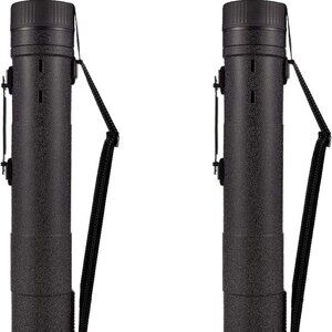 2-Pack Extendable Poster Tubes Expand from 30 1/4” to 49 1/4” w/ Shoulder Strap